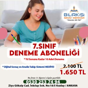 7. Sınıf Deneme Aboneliği