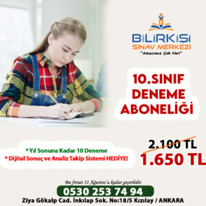 10. Sınıf Deneme Aboneliği